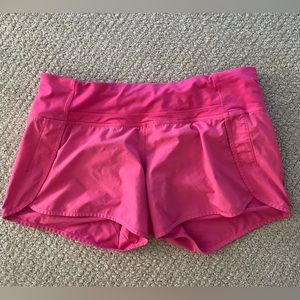 Lululemon hot pink speed up shorts